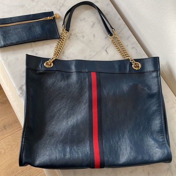 Gucci AUTHENTIC Rajah Large Leather Tote Bag with detachable mini bag - Picture 5 of 17